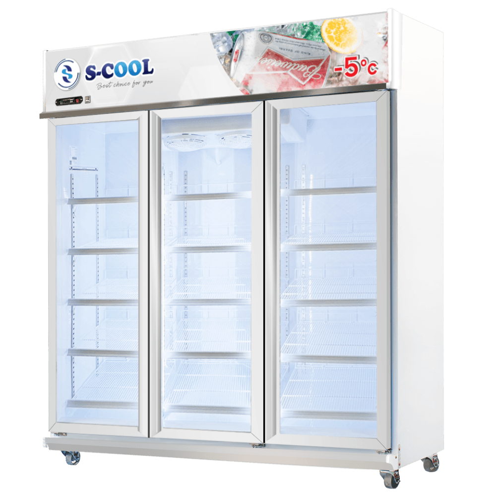 ตู้แช่เครื่องดื่ม 3 ประตู S-COOL SM-163C (-5) 49.1 คิว สีขาว